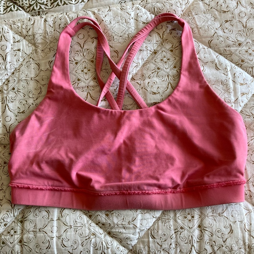 Lululemon Energy Soft Pink Sports Bra.